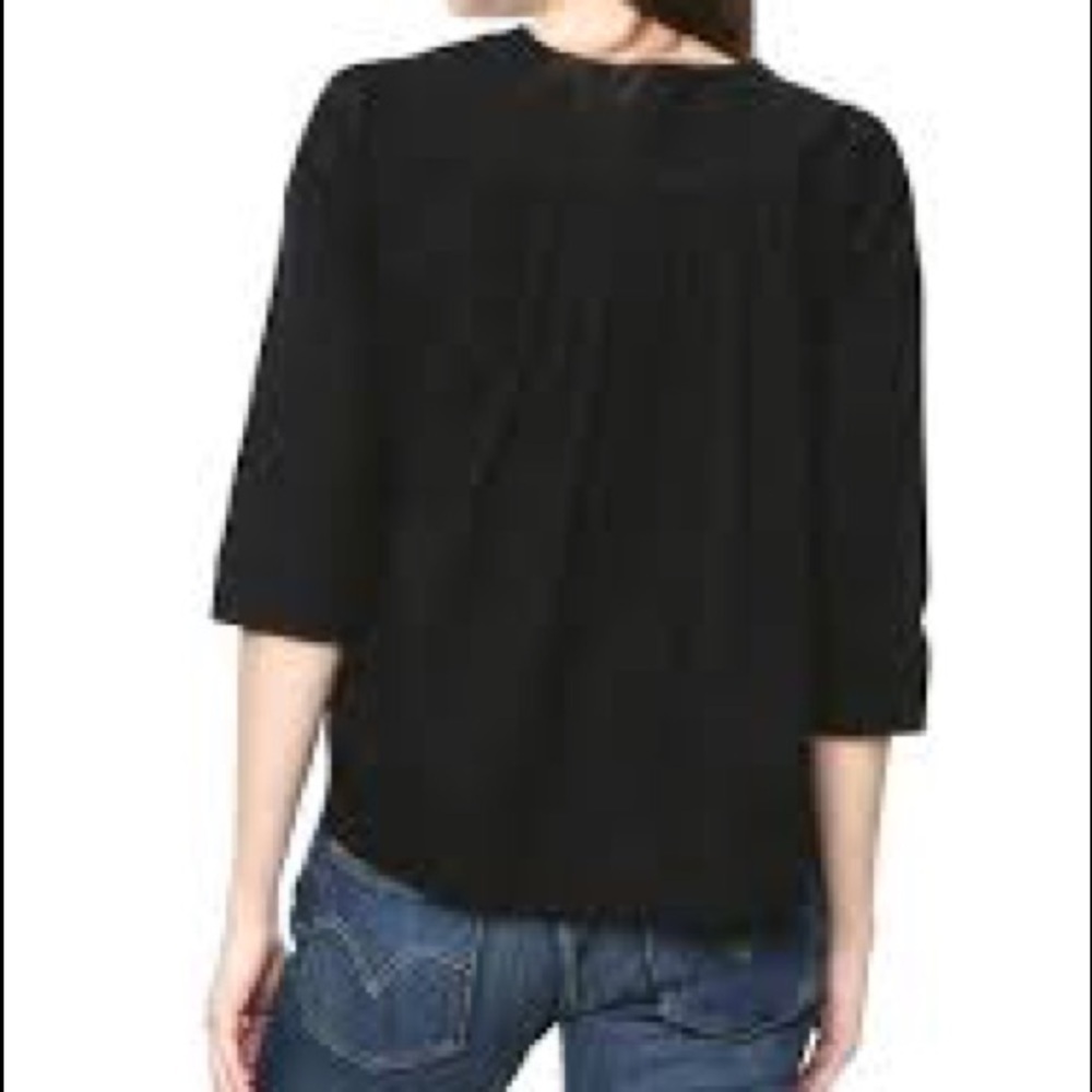 NWT Levi’s: Medium Black Threaded Long Sleeve Blouse - Picture 5 of 7